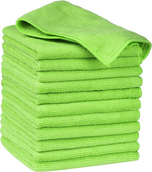 uxcell Microfiber Cleaning Cloth, 12 Pack Premium Microfiber Towels Lint Free Scratch Free High Absorbent and Reusable C
