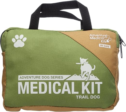 Adventure Medical Kits Trail Dog Medical Kit - Pet First Aid Kit with Dressings, Bandages, Instruction Manual & Tools - 