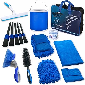 Ultimate 15-PCS Car Detailing Kit, Car Cleaning Kit, and Car Wash Kit - Complete Car Care Package for Interior and Exter