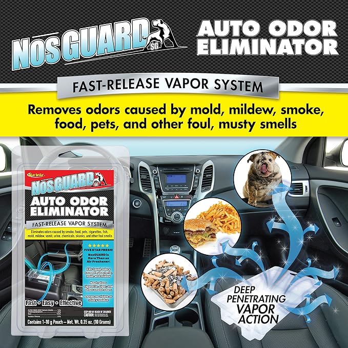 STAR BRITE Auto Odor Eliminator, Fast Release Vapor System Eliminates Car Odors in 4-6 Hours (19970)