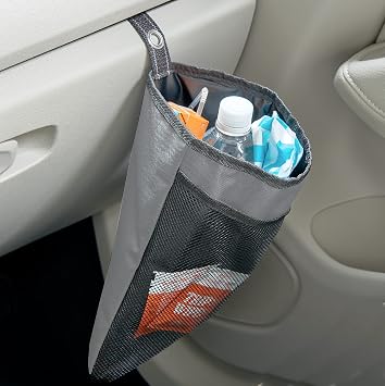 High Road Compact Hanging Car Trash Bag for Front or Back Seat