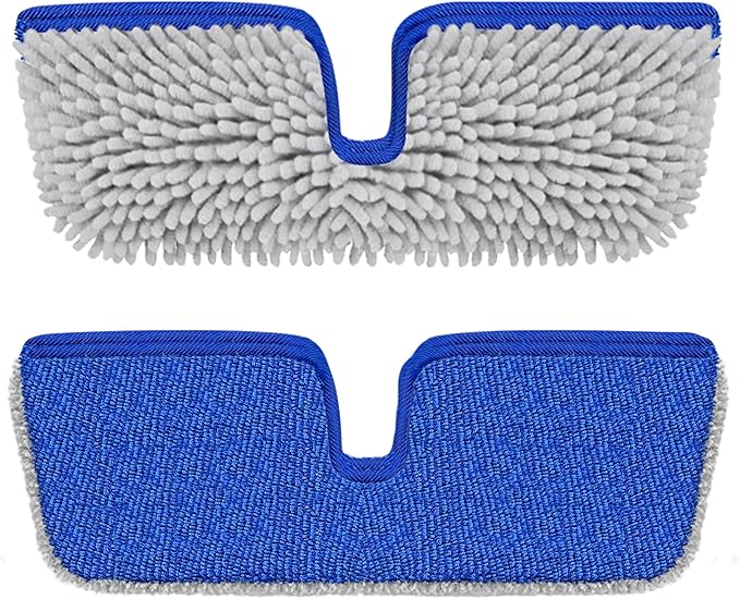 Reusable Mop Pads for Enspoway Dust Mop - Double-Sided Microfiber Chenille Refills for Kitchen Bathroom Tile Cleaning - Washable Absorbent Pads for Hardwood Laminate Floor Cleaning Only for B0FRDZDTMP