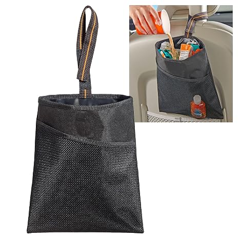 High Road Small Car Trash Bag with Waterproof Liner and Storage Pocket
