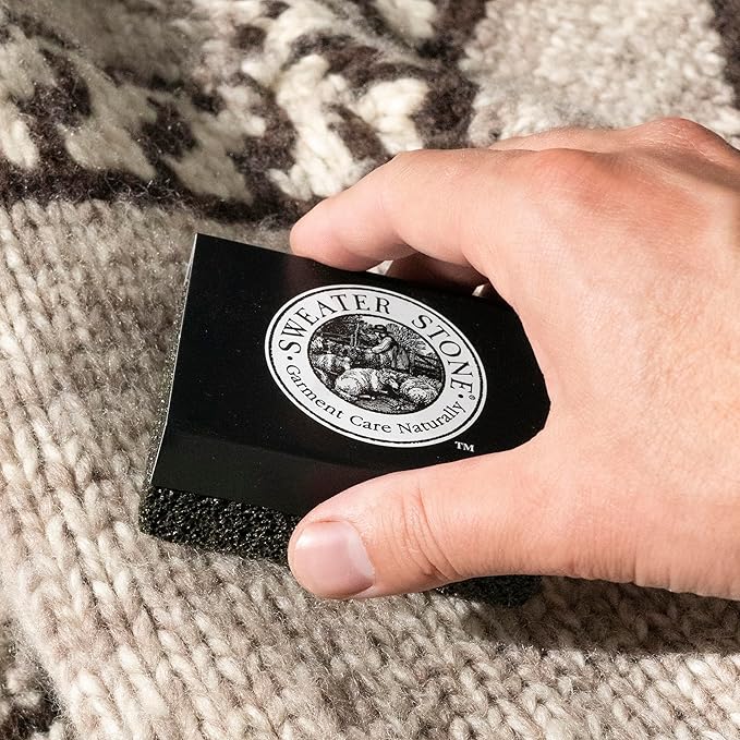 The Original Since 1985 - Garment Care for Sweaters and Knits - A Pumice-Like Brick for Removing Pilling and Balling - A Knitters Secret - Made in The USA