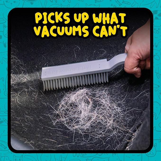 Chemical Guys Professional Rubber Pet Hair Removal Brush – Multi Surface Detailing & Pet Hair Removal Tool for Cars, Trucks, SUVs, RVs & Home – Removes Lint and Debris from Upholstery and Carpet