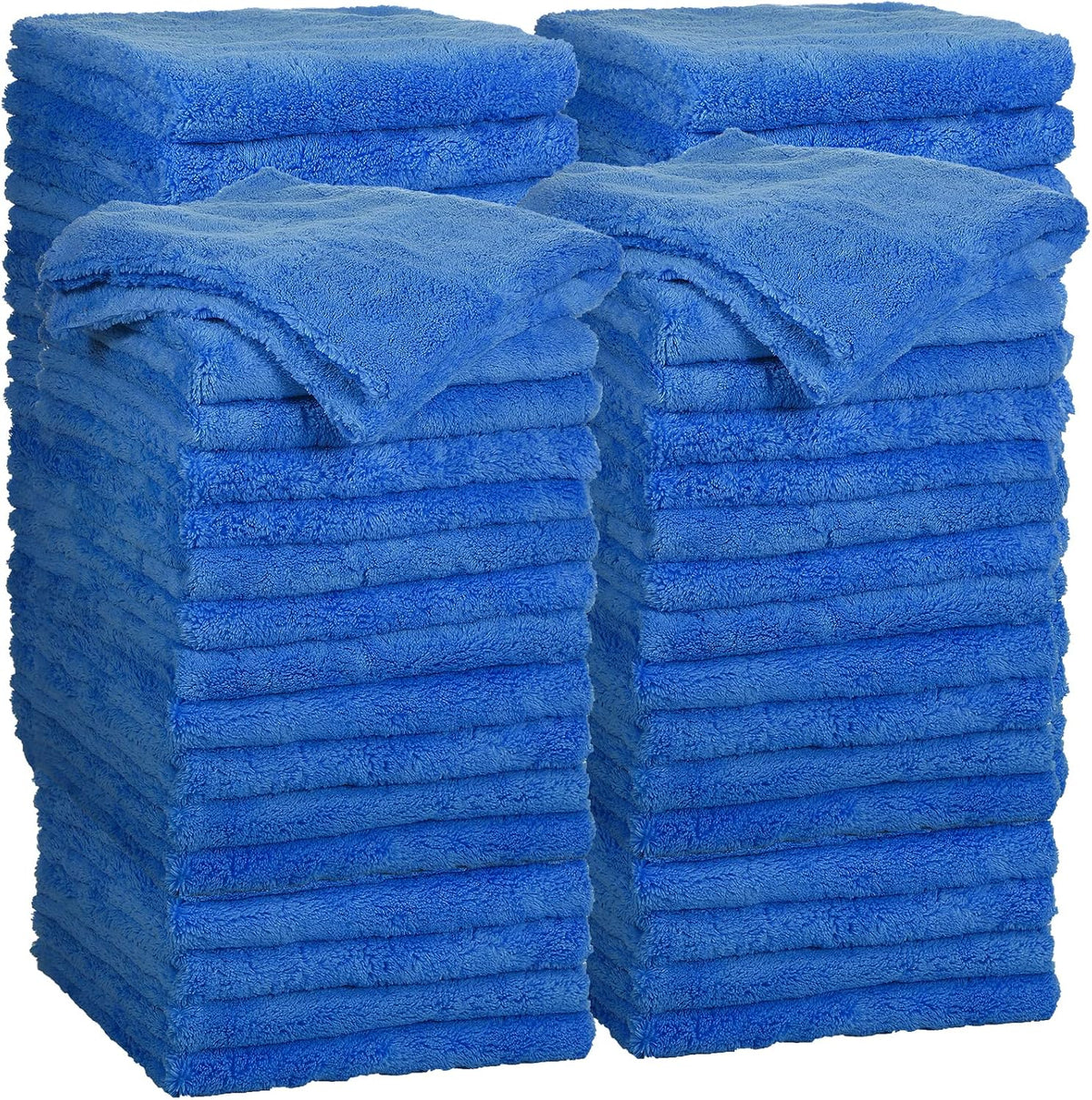 40 Pcs 16 x 16 Inch Microfiber Towels for Cars, 500 GSM Edgeless Plush Car Detailing Towels, Lint Free Scratch Free Cleaning Cloths for Drying, Washing, Polishing, Waxing, Home (Dark Blue)