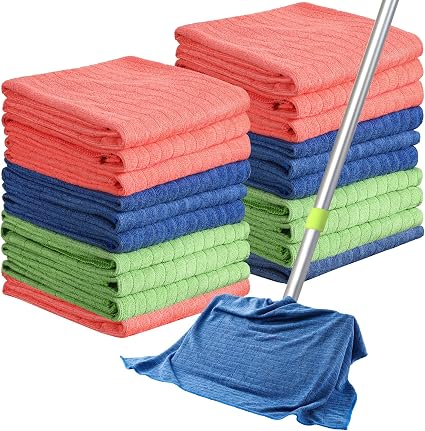 Nuanchu 20 Pieces Extra Large Microfiber Cleaning Cloth Rags Towels Bulk 20 x 28 Inch Washable Microfiber Reusable Car D