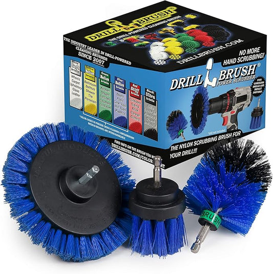 Pool Grout Cleaning Brush Kit - Professional Pool Accessories - Boat Cleaning Supplies - Boat Deck Power Scrubber Set - Tank Cleaner Tools for Home Use - Aquatic Scrubbing Brushes - Deck Scrub Brush