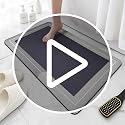 Diatomaceous Earth Bath Mat Super Absorbent Quick Dry Thin Bath Mats Non Slip Washable Rubber Backing Bath Rug Bathroom Floor Mats for Sink Bathtub Beside Shower Entrance Dark Grey 19.6"x31.5"