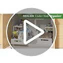 Under Sink Organizer, L-Shaped 2 Tier Pull Out Cabinet Organizer