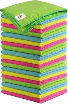 SCRUBIT Microfiber Cleaning Cloth Lint Free Towels for House, Kitchen, Cars, Windows -Ultra Absorbent and Super Soft Was