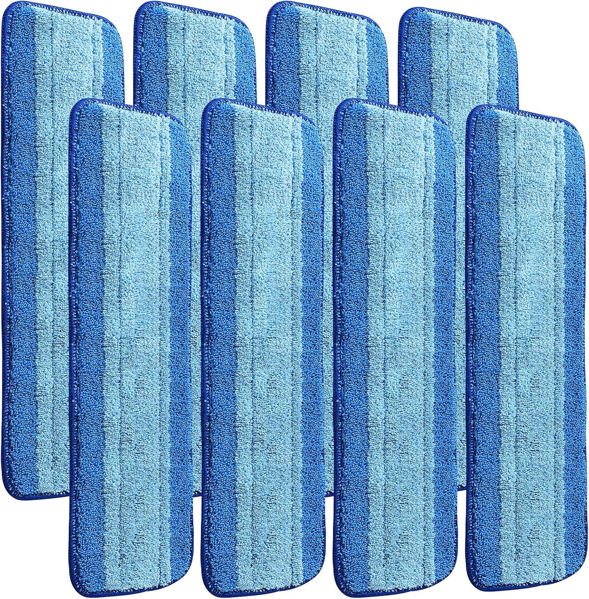 8 Pack Microfiber Cleaning Pads Compatible with Bona Mops, Safe for Hardwood and Hard-Surface Floors, Washable, Reusable