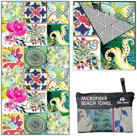 Quick Dry Towel Extra Large Waffle 78x35 Inch - Microfiber Beach Towel - Perfect for Beach, Travel, Swimming, Pool, Yoga