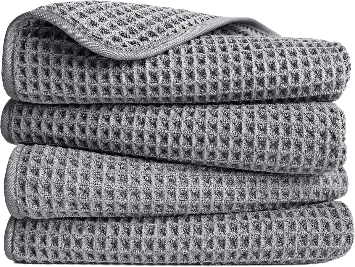 430 GSM Poly Blend Microfiber Quick Dry Waffle Hand Towel, 16x30 in