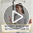 Scrub Brush Set of 3pcs - Cleaning Shower Scrubber with Ergonomic Handle and Durable Bristles - Grout Cleaner Brush - Scrub Brushes for Cleaning Bathroom/Shower/Tile/Kitchen/Floor/Bathtub/Carpet, Blue