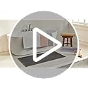 Bathroom Rugs Non Slip Washable, Super Absorbent Thin Bath Mat Small Quick Dry Low Pile Bathroom Rug, White 16"x24" / 1'4" x 2'